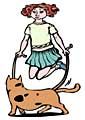 jumprope with cat