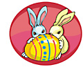 easter bunny and easter egg